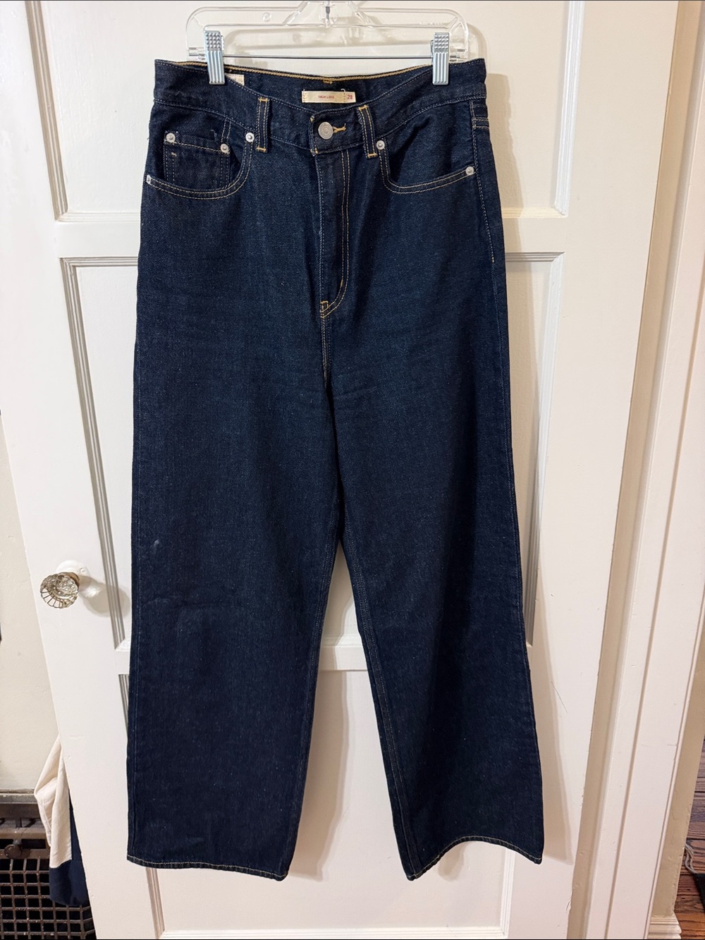Levi's High-Rise Wide Leg Jeans in Dark Indigo